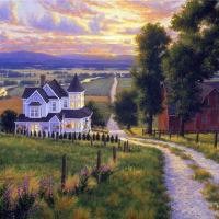 尤胜天堂的清新小镇头像图片