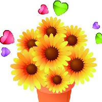 唯美的卡通花朵头像图片