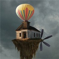 悬浮在空中头像图片