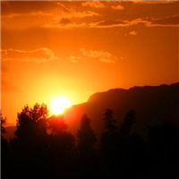 唯美日落头像图片