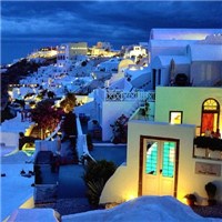 夜幕下的圣托里尼头像图片
