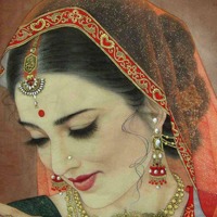 印度妇女头像图片