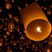 漫天的孔明灯头像图片