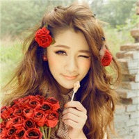 唯美女孩正面头像图片