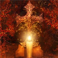 交相辉映的灯光与月光头像图片