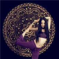 瑜伽女神母其弥雅紫色风情头像图片