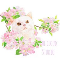 花丛里的小肥猫头像图片