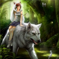 日本动漫大师宫崎骏经典动漫幽灵公主头像图片