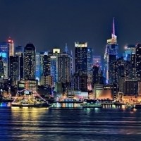纽约夜景头像图片