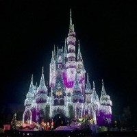 迪士尼乐园夜景头像图片
