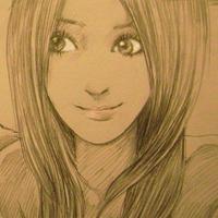 女孩素描图头像图片