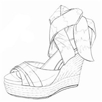 一笔一画勾勒出鞋样头像图片