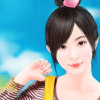 酷帅女生卡通头像图片