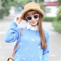 套头毛衣配衬衫复古美搭潮范儿十足头像图片