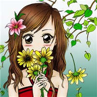 捧着花头像图片