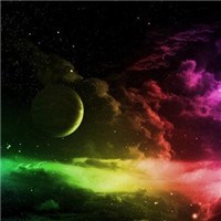 彩色夜空头像图片