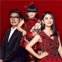 一家三口全家福头像图片