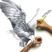 手中的笔,笔下的画头像图片