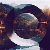 几何图形里的风景头像图片