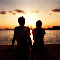 相约看日落头像图片