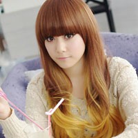 渐变色发型头像图片