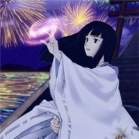 穿和服的卡通少女头像图片