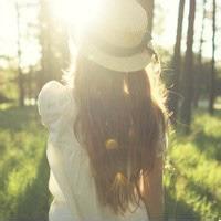 逆光的少女头像图片