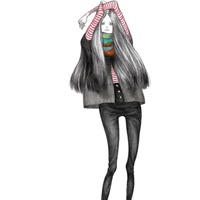 唯美时尚插画头像图片