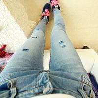 女生穿牛仔裤下半身头像图片