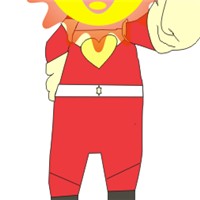 Q版大红色头像图片