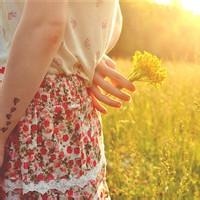 女生碎花裙头像图片