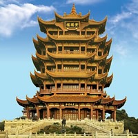 黄鹤楼：江南三大名楼鹤立威武头像图片