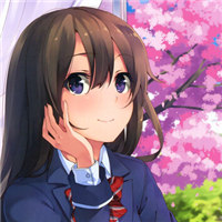 樱花树下的笑靥头像图片