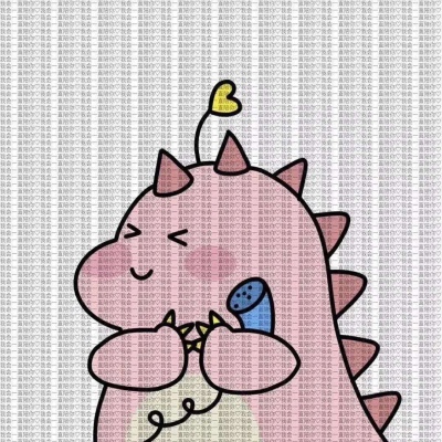 可爱小恐龙情侣头像。(图2)