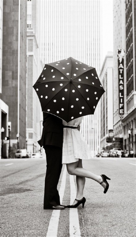 欧美情侣手机壁纸高清黑白 与你相关皆是浪漫(图4)