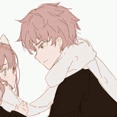 一对两张手绘意境动漫情侣头像｜存在即合理(图6)