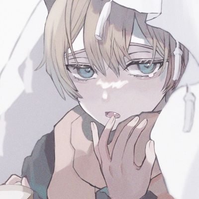 手绘温柔气质动漫男头集｜是你来晚了(图6)