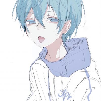 手绘温柔气质动漫男头集｜是你来晚了(图8)