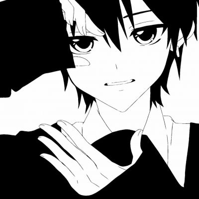黑白男生动漫头像(图1)
