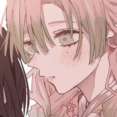 一对两张手绘动漫情侣头像集｜鲜花沿途盛放(图6)