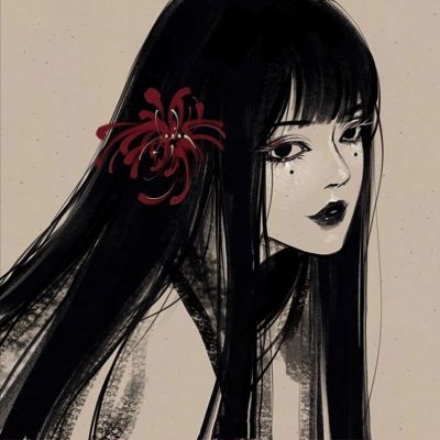 黑白手绘漫头(图8)