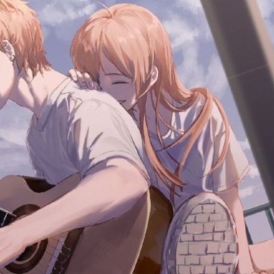 一对两张手绘动漫情侣头像集｜鲜花沿途盛放(图10)