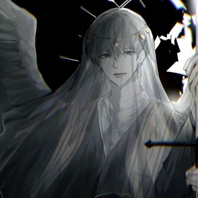 手绘意境优质动漫男头集｜出来看月亮吗(图7)