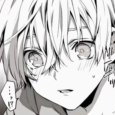 可可爱爱的黑白动漫情头｜心里全是你｜图源网络侵删(图9)