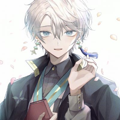 手绘意境优质动漫男头集｜出来看月亮吗(图10)