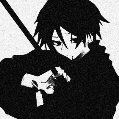 黑白意境手绘动漫男头集｜不要吵醒我(图9)