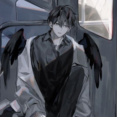 手绘意境优质动漫男头集｜出来看月亮吗(图8)