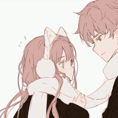 一对两张手绘意境动漫情侣头像｜存在即合理(图5)