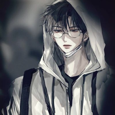 手绘意境优质动漫男头集｜出来看月亮吗(图6)