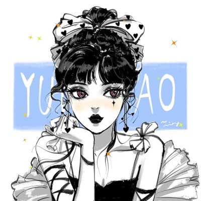 黑白手绘漫头(图1)